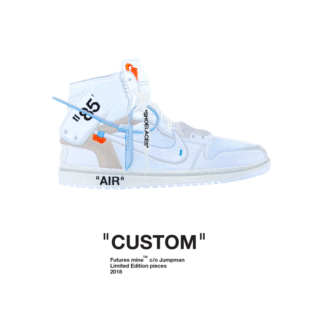 nike off-white jordan 1 custom embroidery